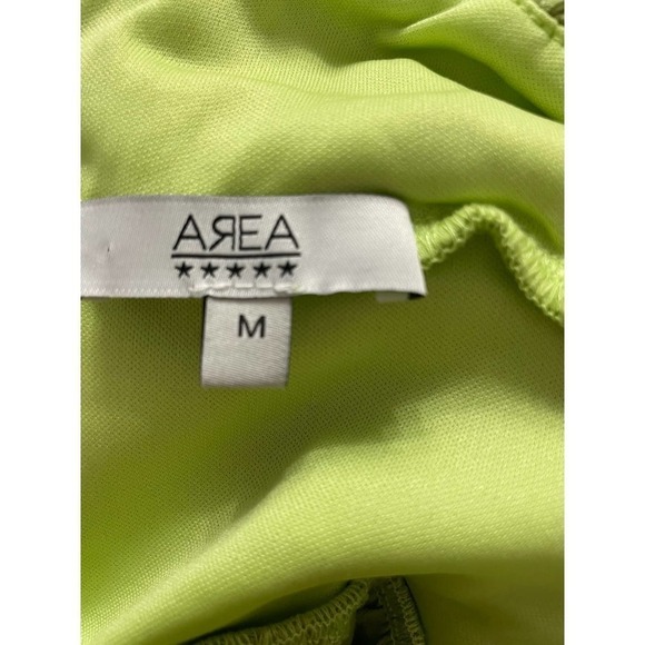 AREA Stars Corti Tie Strap Midi Green Summer Beautiful Dress Size M - Picture 5 of 6